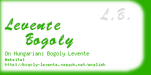 levente bogoly business card